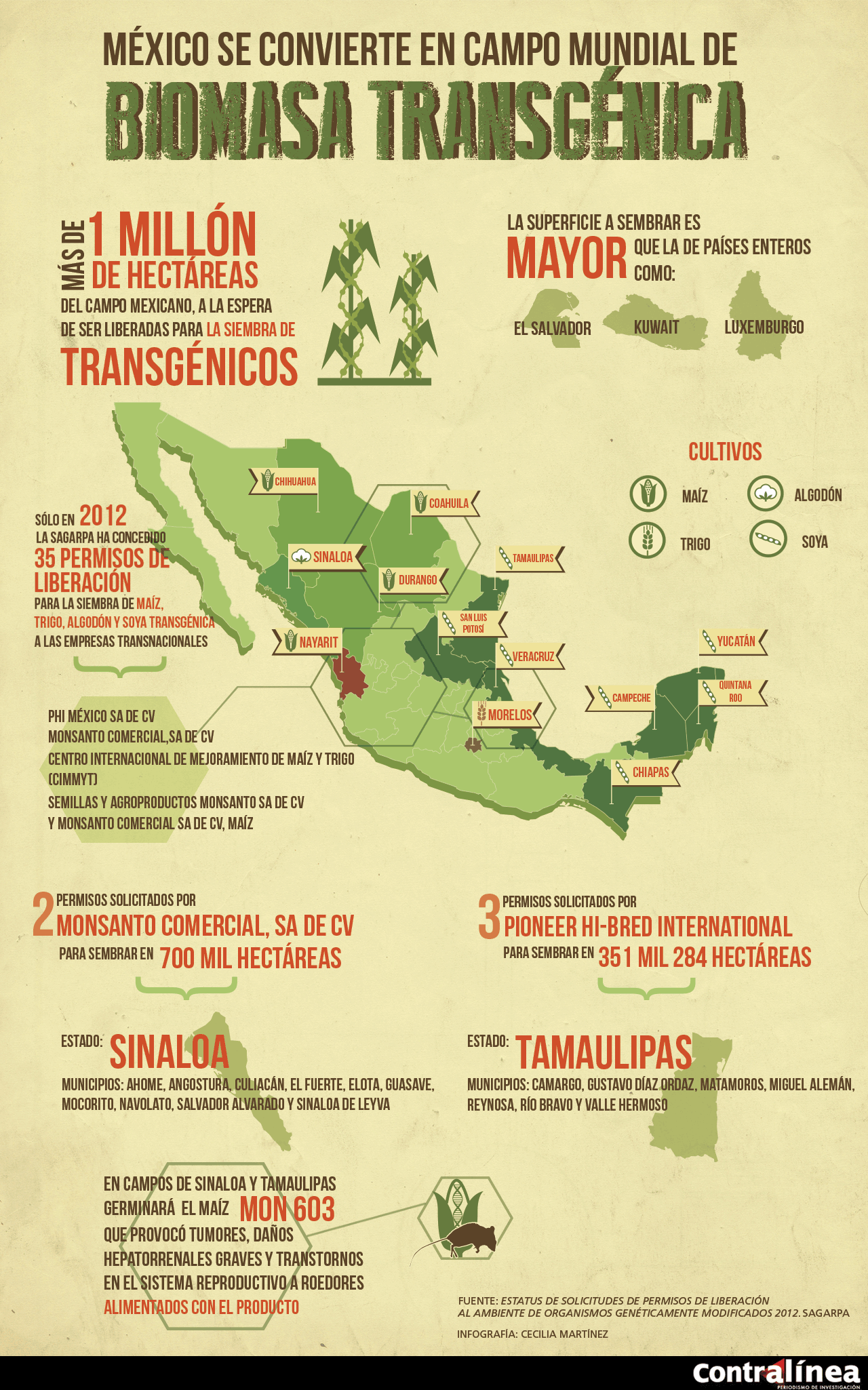 México se convierte en campo mundial de biomasa transgénica.